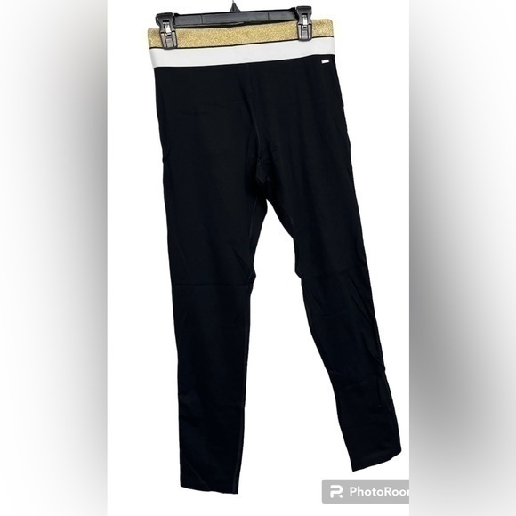 PINK Victoria's Secret Pants - Pink Victoria’s Secret Womens active
Black Leggings with gold and white waist